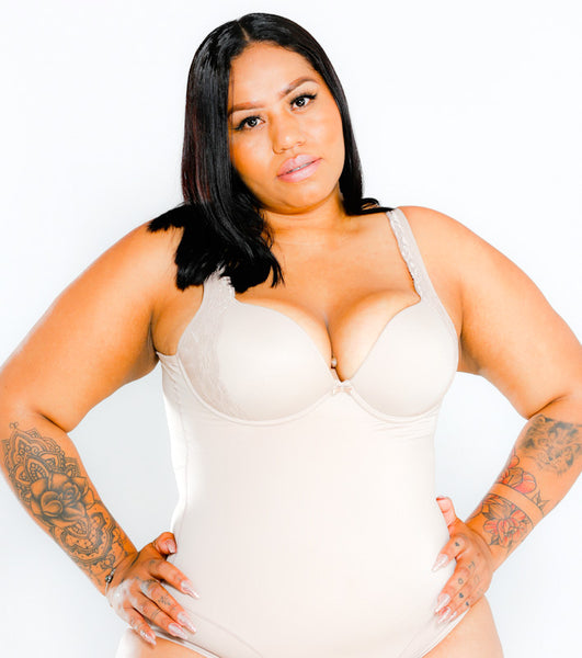 BODY GAINANTE BRETELLES LARGE AVEC DENTELLES REMBOURRE BONNET C VI LINGERIE 350491